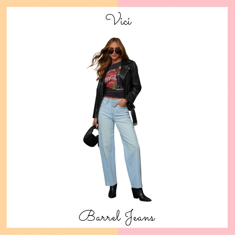 Vici Light Blue Barrel Jeans